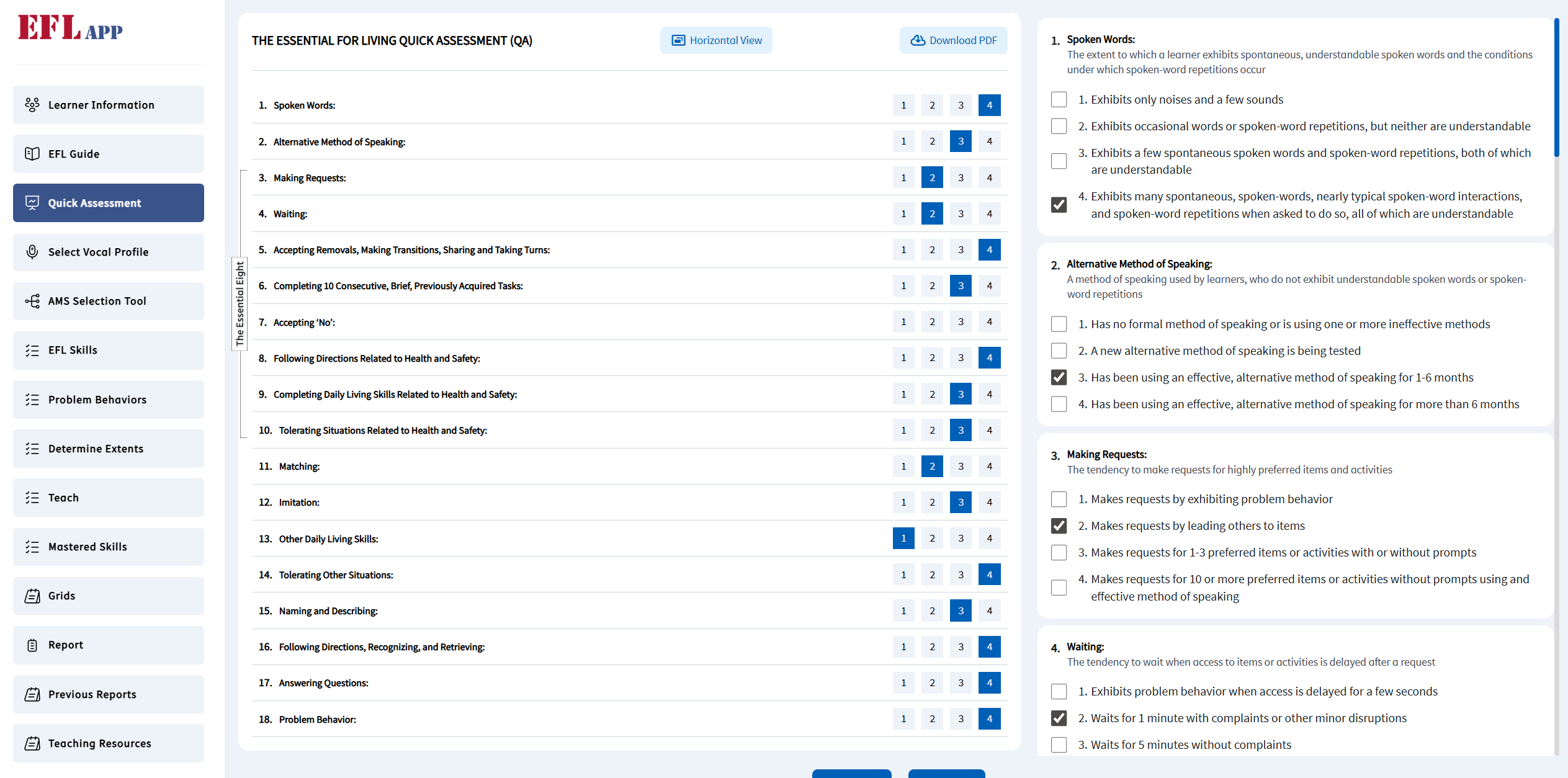Essential for Living (EFL)